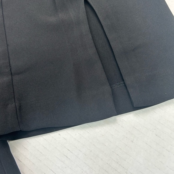 Skies Are Blue Front Slit Black Trouser Lightweight Silky Satin Pant SZ M Dressy - Picture 4 of 11